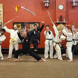 Chinese Shao-lin Center - Celebration of completing the Skewer the Sun Straight Sword Festival.