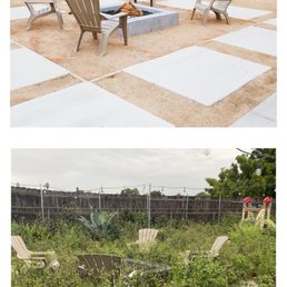Before and after due to Abel cutting corners and not laying weedguard down. Before and after due to Abel cutting corners and not laying weedguard down.