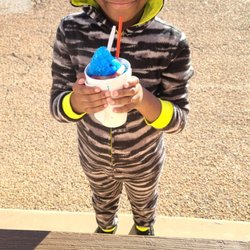 Clarita Sweets and More - A Tiger  came by for his blue bubble gum.