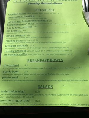 Menu photo 4 A Thyme For All Seasons Toms River, NJ