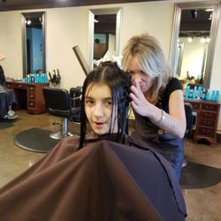 Jade Salon - Thanks to Kristin for doing our granddaughters hair!!!! She's been going all our hairs now nearly 25 yrs