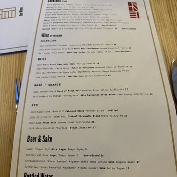 Ernest - Menu - New American Near Me - San Francisco, California