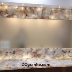 G & G Granite & Quartz - Quartzite Custom Vanity with integrated sinks Countertop Fabrication & Installation By G & G