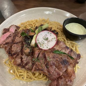 OMELI Kitchen - Ribeye garlic noodle - Vietnamese Near Me - Fullerton, California OMELI Kitchen - Ribeye garlic noodle - Vietnamese Near Me - Fullerton, California