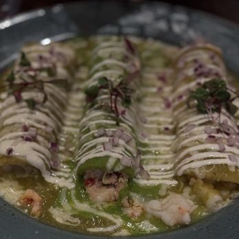 Javier's - Trio De Enchiladas Del Mar - Mexican Near Me - Irvine, California Javier's - Trio De Enchiladas Del Mar - Mexican Near Me - Irvine, California