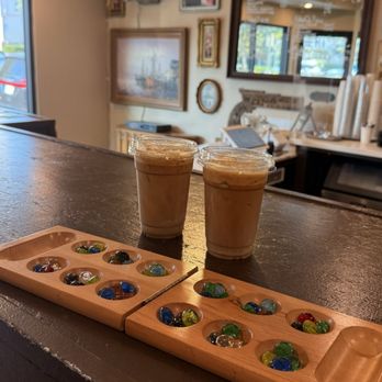Creme Coffee Shop - Iced White Chocolate Mocha with Mancala - Coffee & Tea Near Me - Pomona, California Creme Coffee Shop - Iced White Chocolate Mocha with Mancala - Coffee & Tea Near Me - Pomona, California
