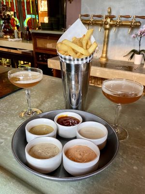 Photo of Holy Grale - Louisville, KY, US. Cone of Fritjes + 5 Dipping Sauces!