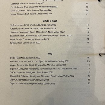 Tap Room - 6/24/25 FYI. Menu - American Near Me - Pebble Beach, California