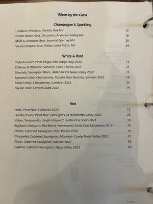 Menu photo 6 Tap Room Pebble Beach, CA