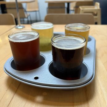Wild Parrot Brewing Company - Love that you can get tasters served in a muffin tin! So creative! Often the case because they have so many beers to choose from! - Breweries Near Me - Pasadena, California Wild Parrot Brewing Company - Love that you can get tasters served in a muffin tin! So creative! Often the case because they have so many beers to choose from! - Breweries Near Me - Pasadena, California