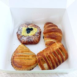 Le Cafe Du Val - Lemon blueberry danish, butter croissant, pumpkin cheesecake danish, apple turnover