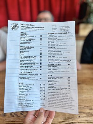 Menu photo 2 Feather Bone Provisions & Assembly Blacksburg, VA Menu photo 2 Feather Bone Provisions & Assembly Blacksburg, VA