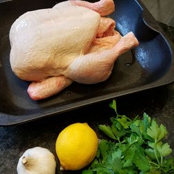 Country Shop - Free range chicken from Strathaven bought from Clarkston Road Country Shop butchers.  Simply the best.