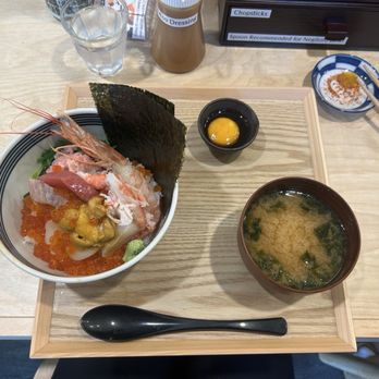 Totoya - Fukuju Kaisen Bowl (w/miso soup and $1 shoyu egg) - Japanese Near Me - Honolulu, Hawaii Totoya - Fukuju Kaisen Bowl (w/miso soup and $1 shoyu egg) - Japanese Near Me - Honolulu, Hawaii