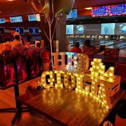 AMF Strathmore Lanes - Our birthday table area