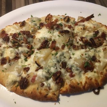 The Metro - Golden Pear flatbread $9 - pear, bacon, gorgonzola, add a little pepper, SO GOOD - Pool Halls Near Me - Edmonton, Alberta The Metro - Golden Pear flatbread $9 - pear, bacon, gorgonzola, add a little pepper, SO GOOD - Pool Halls Near Me - Edmonton, Alberta