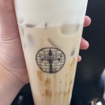 Boba St - Brown Sugar Milk, 100% sweetness 100% ice. Brown Sugar Boba included. - Coffee & Tea Near Me - Baldwin Park, California