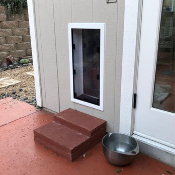 California Pet Doors - Exterior with paver "stairs." - Pet Services Near Me - Menifee, California