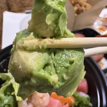 Poke Zone - Avocado add-on... $2 for 1tbsp??? Next time I'll buy a whole avocado for $2 and use that. - Sushi Bars Near Me - Oakland, California