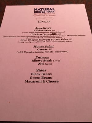 Menu photo 4 The Red Fox Natural Bridge, VA