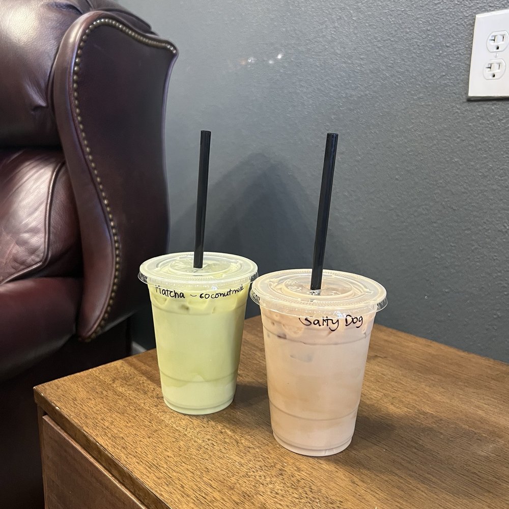 coconut milk match & salty dog latte