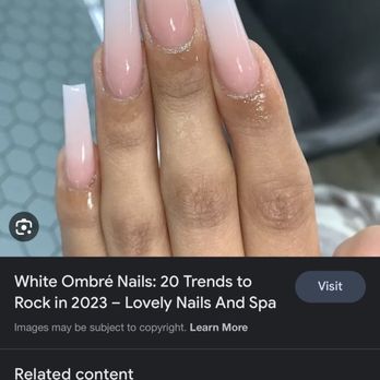 Secret Nails - Picture of how I wanted my nails done. - Nail Salons Near Me - Shorewood, Illinois