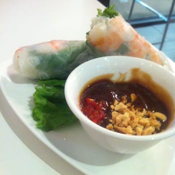Pho Is For Lovers - The largest and most tasty spring rolls I have had in Dallas! Very yummy! Warning: they had chili sauce into the peanut sauce! - Vietnamese Near Me - Dallas, Texas