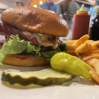 Gallagher's - Dublin Double Burger with chips - Irish Near Me - Eureka, California