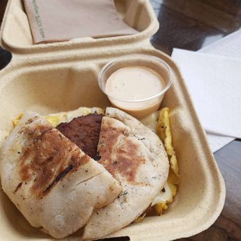 Story and Soil Coffee - The Chorizo breakfast sandwich with aioli on the side - Coffee & Tea Near Me - Middletown, Connecticut Story and Soil Coffee - The Chorizo breakfast sandwich with aioli on the side - Coffee & Tea Near Me - Middletown, Connecticut
