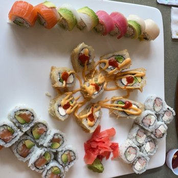 Ocean Samurai - Rainbow roll, volcano roll, Blacksburg roll, and Alaska roll - Japanese Near Me - Blacksburg, Virginia