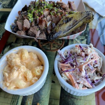 Tommy's BBQ - Baked potato, mac & cheese and cole slaw - Barbeque Near Me - Hercules, California