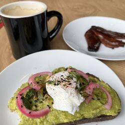 Coffee Mob Bar & Roastery - Avocado toast, bacon, coffee