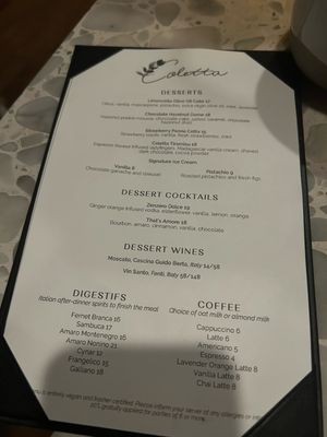 Menu photo 1 Coletta New York, NY Menu photo 1 Coletta New York, NY