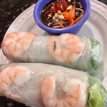 Country Pho - Overstuffed with vermicelli and uncleaned shrimp springrolls - Vietnamese Near Me - Rosenberg, Texas