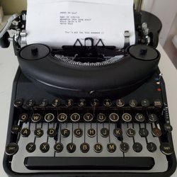 D & W Typewriter Service & Repair - My typewriter after being refurbished by D & W Typewriter. Juli Halifax