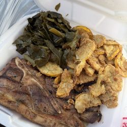 Ritchie's General Store & Eatery - Boston butt steak, collards and fried squash
