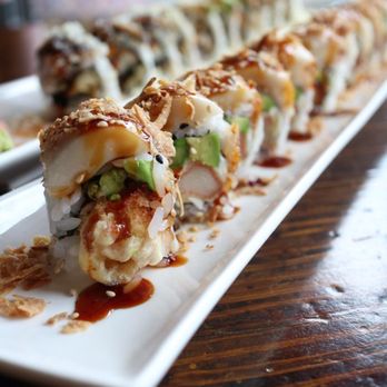 Jieyi Sushi - Kiss of Dragon. Those fried onion flakes are quite aromatic. - Japanese Near Me - Chicago, Illinois Jieyi Sushi - Kiss of Dragon. Those fried onion flakes are quite aromatic. - Japanese Near Me - Chicago, Illinois