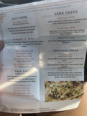 Menu photo 1 Saffron Waco, TX
