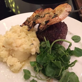 The Grill On the Corner - Fillet steak and garlic prawns - Steakhouses Near Me - Glasgow, GLG