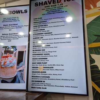 Wailua Shave Ice - Menu - Shaved Ice Near Me - Kapaa, Hawaii Wailua Shave Ice - Menu - Shaved Ice Near Me - Kapaa, Hawaii