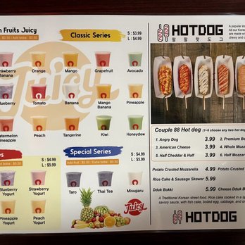 Angry Chicken - Juice, yogurt, and hot dogs menu. - Korean Near Me - Colorado Springs, Colorado