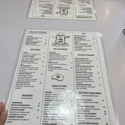 Oeuf Bouef et Bacon - Menu