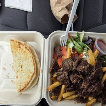 Gyro King - Lamband Beef Gyro plate and all its fixins - Greek Near Me - Kahului, Hawaii Gyro King - Lamband Beef Gyro plate and all its fixins - Greek Near Me - Kahului, Hawaii