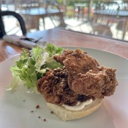 Belong - The Tom Green: 'I say Chicken, you say Sandwich' Buttermilk & Garlic Marinated Fried Chicken on a House Milk Bun ($25)