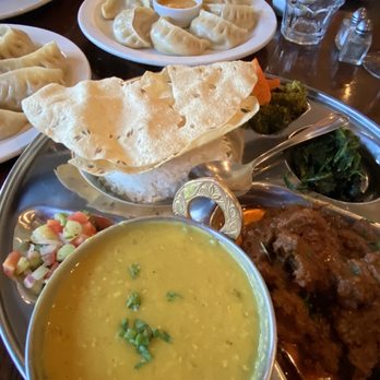 Everest MoMo Shack - Steamed bison dumplings and lamb thali - Indian Near Me - Jackson, Wyoming Everest MoMo Shack - Steamed bison dumplings and lamb thali - Indian Near Me - Jackson, Wyoming