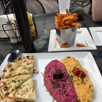 Lucky Lou's Bar & Grill - Hummus Platter and Sweet Potatoes - New American Near Me - Wethersfield, Connecticut Lucky Lou's Bar & Grill - Hummus Platter and Sweet Potatoes - New American Near Me - Wethersfield, Connecticut