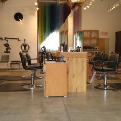 HAUS Salon Nicollet - Nice peaceful Monday at the prettiest salon in town! Love the art here.