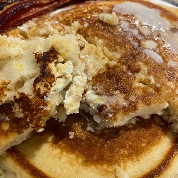 Mike's American Diner - Pancake after cutting them yummm - American Near Me - Arundel, Maine Mike's American Diner - Pancake after cutting them yummm - American Near Me - Arundel, Maine
