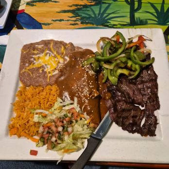 Anaya's Fresh Mexican Restaurant - Carne and chicken mole enchilada - Mexican Near Me - Glendale, Arizona