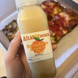 Squares Pizza Pub - bourbon peach tea slushee to go